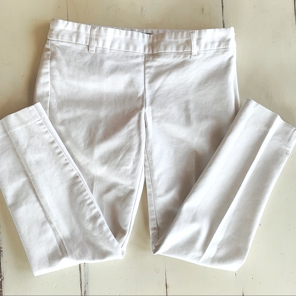 Willi Smith White Crop Pants - White Straight Leg Capris Pants - Size 4 - Picture 5 of 15